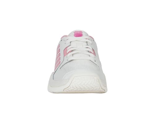 K-Swiss Women's Court Express Pickleball Shoe, Cloud Dancer/Blossom/Raspberry Sorbet, 8.5 M