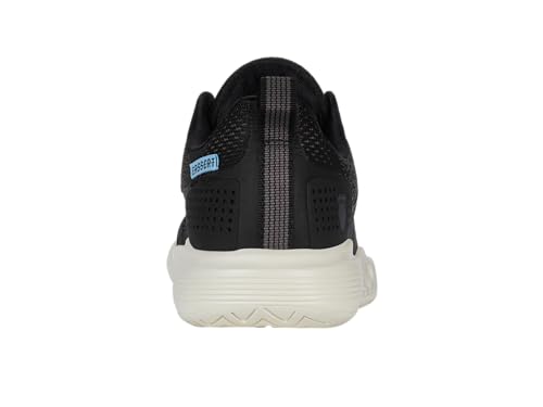 K-Swiss Women's Ultra Court Pickleball Shoe, Black/Snow White/Asphalt, 9 M