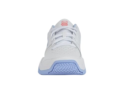 K-Swiss Women's Court Express Tennis Shoe, White/Open Air/Strawberry Ice, 10 M