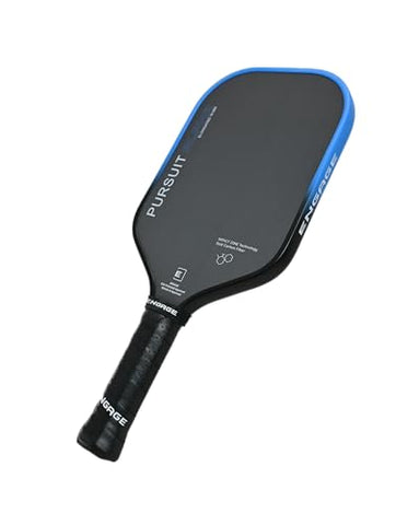 Engage Alpha Pickleball Paddle - Two Core Options, 14mm and 16mm | Friction Fiber Carbon Face, Elongated Power Paddle for Versatile Court Play (Blue, 16mm)