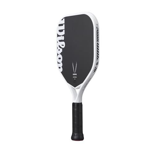 Wilson Vesper Control 17 Pickleball Paddle - Black/White, Grip Size 1-4 1/8"