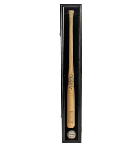 DisplayGifts Pro Collector's Baseball Bat Display Case Frame with 98% UV Protection Acrylic Door High Transparency Holder Rack Cabinet Wall Mounted Display Hanger