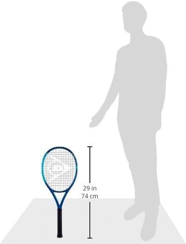 Dunlop Sports Team 285 Pre-Strung Tennis Racket, 1/4 Grip, Black/Red