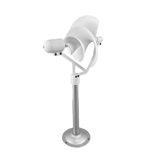 10W Micro Spiral Wind Generator Model Permanent Magnet Generator DIY White Wind Turbine Model Breeze Start Generator Light with LED Light