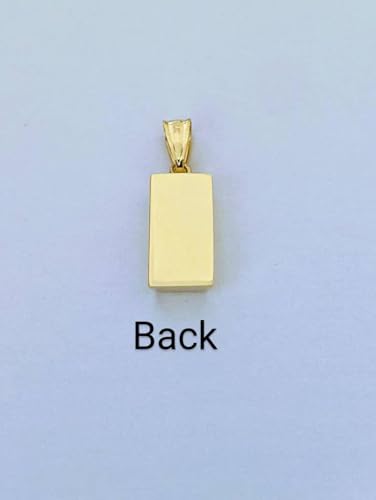 Gold Bar Pendant 14k Yellow Gold/Layering/Two Different Size/NOT Gold Filled NOT Gold Plated/Gift for Her - Him/Unisex (Large Bar Pendant)
