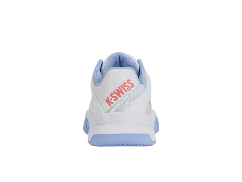 K-Swiss Women's Court Express Tennis Shoe, White/Open Air/Strawberry Ice, 10 M