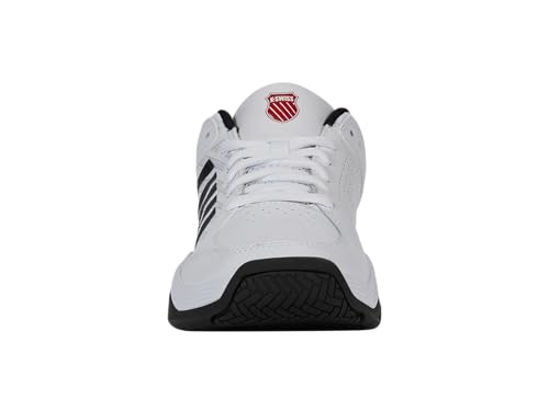 K-Swiss Men's Court Express 2 Tennis Shoe, White/Black/Mars Red, 11 M