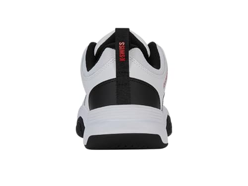 K-Swiss Men's Court Express 2 Tennis Shoe, White/Black/Mars Red, 11 M