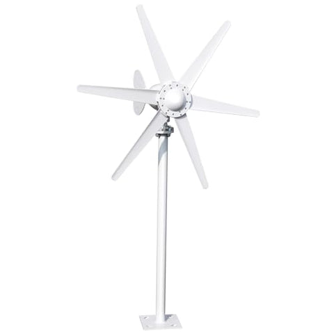Labufiz 800W Wind Turbine Generator Kit, 12V/24V 6-Blade Windmill for Home, RV, Boat & Farm Use, High-Efficiency Wind Power Generator with Controller & Tool Kit White
