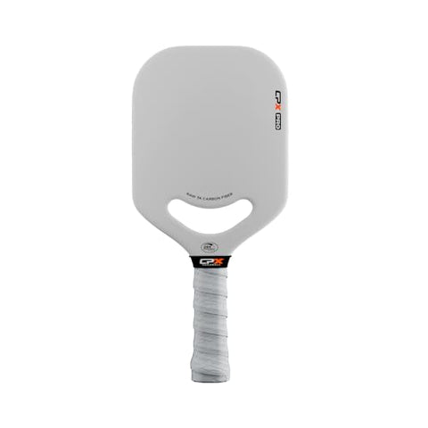 CPX Pro Carbon Fiber Pickleball Paddle - Professional Grade, Matte Finish, 19mm Honeycomb Core, Tennis Style Grip - Edgeless Paddle Designed in Chicago, USA (White)