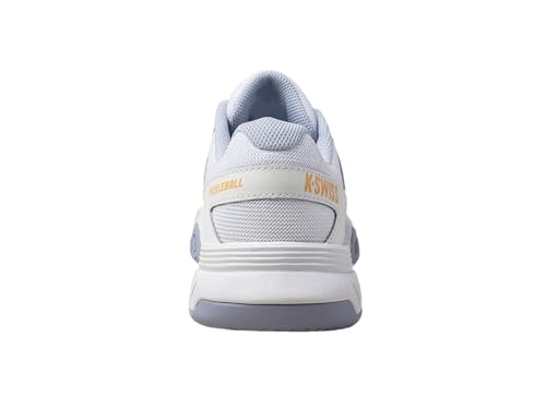 K-Swiss Women's Court Express Pickleball Shoe, White/Heather/Peach Fuzz, 8.5 M
