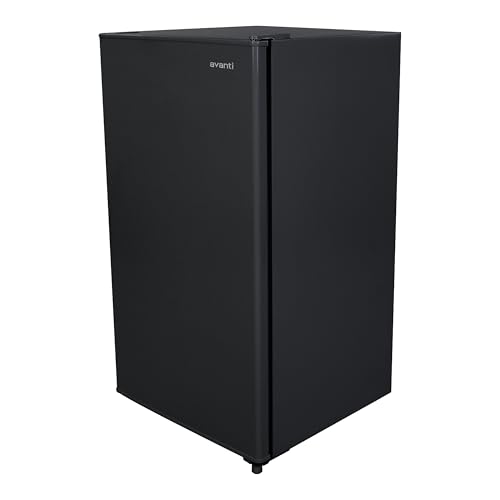 Avanti 3.3 Cu. Ft. Mini Fridge Compact Refrigerator with Adjustable Temperature, Removable Shelves, Chiller Compartment wiith Flush-Back Design, 3.3 cu.ft., Black