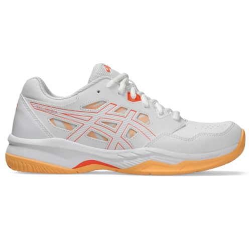 ASICS Women's Gel-RENMA Pickleball Shoes, 8.5, White/Vivid Coral
