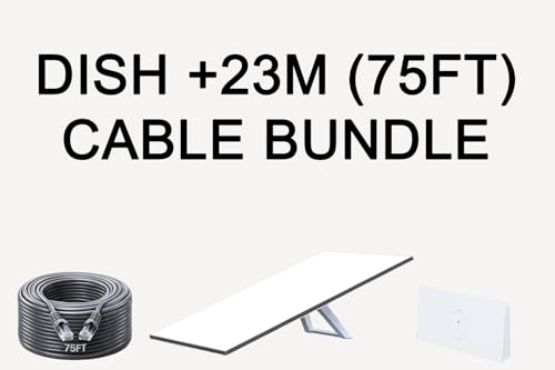 Starlink Gen 3 Standard Satellite Internet Kit – Dish with Wi-Fi 6 Router + Extra 75FT Cable – High-Speed, Low-Latency Internet for Rural and Remote Homes