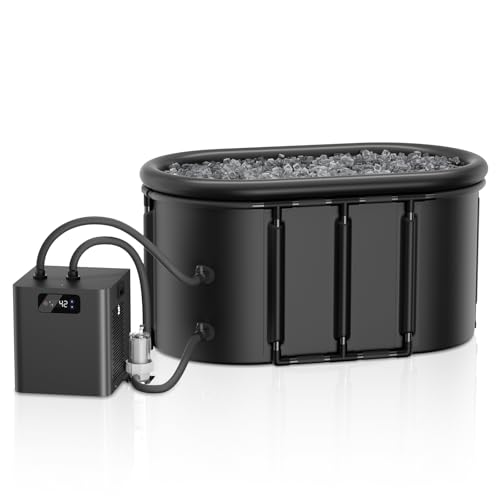 Ice Bath Chiller & Cold Therapy Tub Kit, 1/3 HP Water Chiller with External Filter & Pump, 148Gal Ice Pod, Upgraded Ice Bath Tub with Water Chiller for Cold Therapy