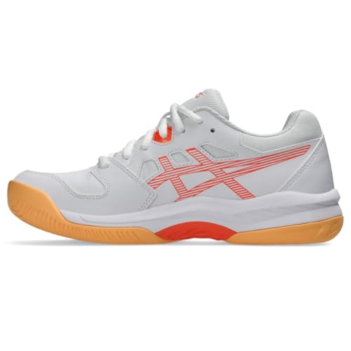 ASICS Women's Gel-RENMA Pickleball Shoes, 8.5, White/Vivid Coral