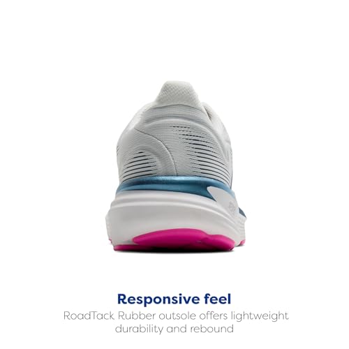 Brooks Women’s Revel 8 Neutral Running & Walking Shoe - White/Moonlight/Pink - 7 Medium