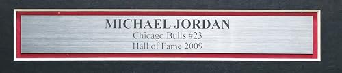 Michael Jordan Autographed Framed Black Pinstripes Authentic M.i.t.c.h.e.l.l & N.e.s.s Basketball Jersey Beckett BAS #AE03236