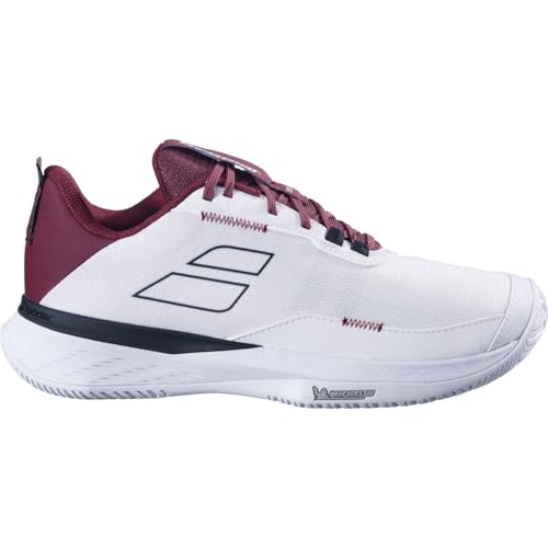 Babolat Men's SFX Evo All Court Tennis Shoes, White/Port Royale (Men's US Size 9)