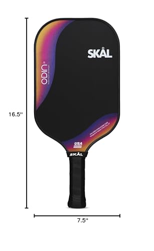 Skal Pickleball, Odin .01 Premium Raw Carbon Fiber Paddle, USA Pickle Ball Approved Single Racket (USAPA), Max Spin & Control Surface, Performance Honeycomb Polypropylene Core, Comfort Hex-Skål Grip