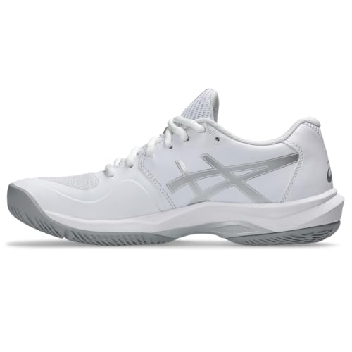 ASICS Women's Game FlyteFoam Tennis Shoes, 8.5, White/Pure Silver