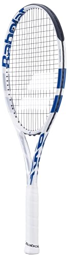 Babolat Boost Drive Wimbledon Strung Tennis Racquet (White/Blue) (4 1/8" Grip)