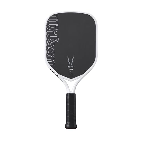 Wilson Vesper Power 14 Pickleball Paddle - Black/White, Grip Size 1-4 1/8"