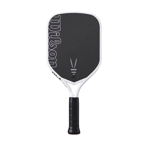 Wilson Vesper Power 14 Pickleball Paddle - Black/White, Grip Size 1-4 1/8"