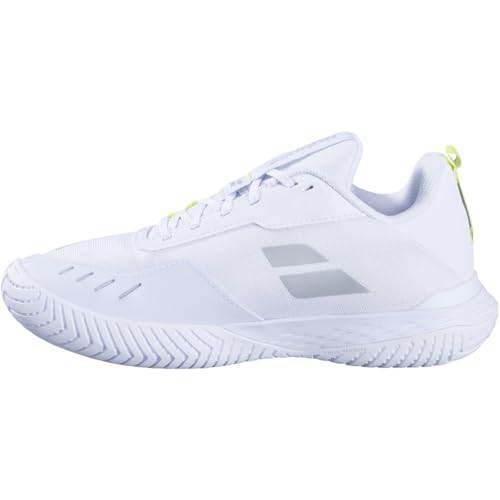 Babolat Women's SFX Evo Pickleball Shoes, White/Silver (US Women's Size 9.5)