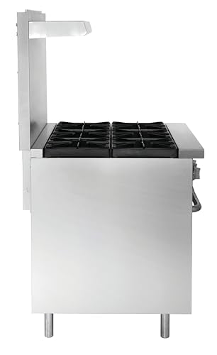 Kratos 36" Commercial Gas Range & Oven, 6 Burners and Full Size Oven, Natural Gas, 210,000 BTU Output, Freestanding Range for Restaurants (29Y-044-NAT)