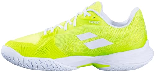 Babolat Women’s Jet Mach Pickleball Shoes, Fluo Yellow/White (US Women's Size 8)