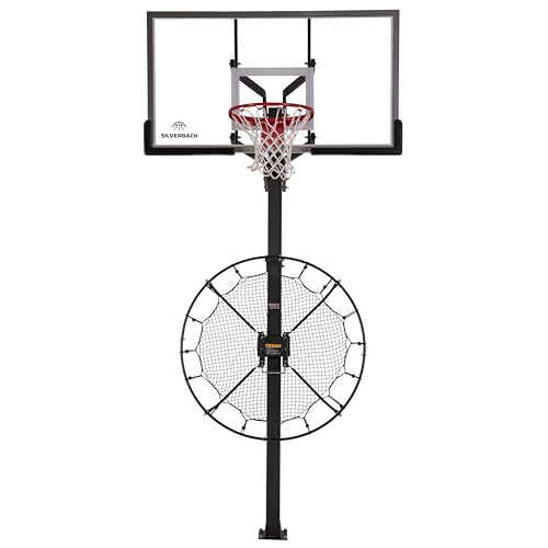 Silverback Multi-Sport Training Rebound Passback Net - Basketball Rebounder - Multisport Rebounder,Black