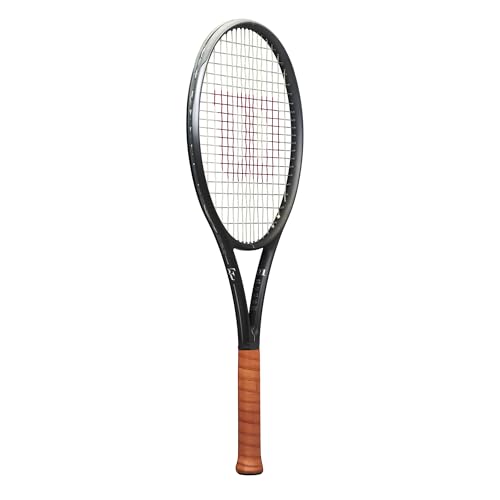 Wilson RF 01 Pro Strung Performance Tennis Racket - Grip Size 2-4 1/4", Strung with Sensation 16 Natural at Mid Range Tension
