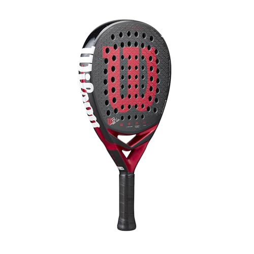 Wilson Bela V3 Padel Racket - Black/Red, Grip Size 2-4 1/4"