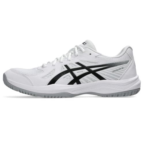 ASICS Men's Upcourt 6 Volleyball Shoes, 10, White/Black