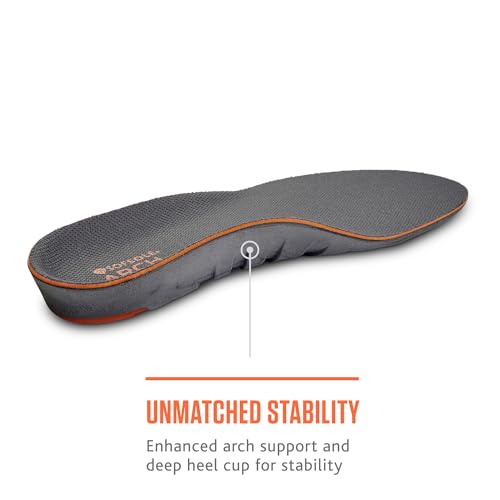 Sof Sole mens High Arch Performance Full-length Insole, Grey, 11-12.5 US