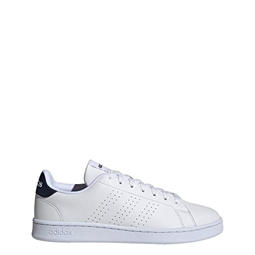 adidas Men's Advantage Racquetball Shoe, White/Cloud White/Ink, 10