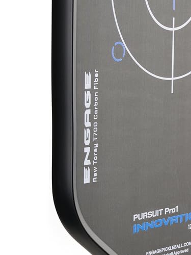 Engage Pursuit Pro1 Innovation Pickleball Paddle, Raw Carbon Fiber, 15.2mm, 7.8-8.2oz, USAPA-Approved, (Carbon Sky, 15.2mm Core)