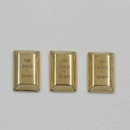 SHOP WGS (Set of 3-3 Gram 1 Gram Gold Bar 10K & 14K Yellow Gold Bullion Gold Bars for Collectible & Value Storage Gifts for Him & Her (10K Gold, Pack of 1)