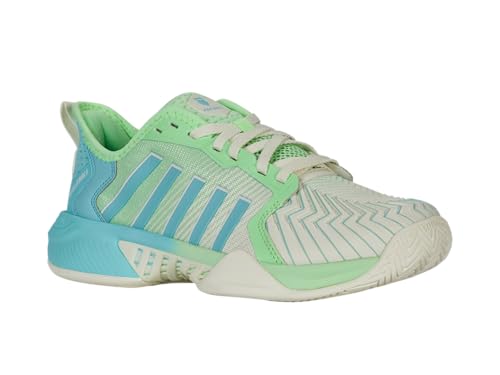 K-Swiss Women's Pickleball Supreme Shoe, Egret/Patina Green, 9 M