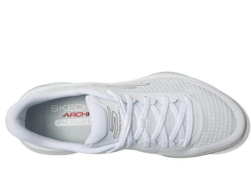 Skechers Men's Viper Court - Athletic Indoor Outdoor Pickleball Shoes with Arch Fit Support, White 2, 8.5