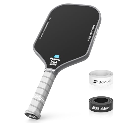 T700 Raw Carbon Fiber Pickleball Paddles, Pickleball Paddles Pro-Level for Aggressive, Offensive Player, Pickleball Paddle with 16mm Polymer Honeycomb Core & Overgrips, Maximum Control & Spin & Power
