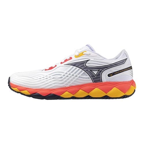 Mizuno Wave Enforce Tour 2 AC Men's Tennis Shoe,All Court Shoe, White-Baritone Blue, US Mens 10