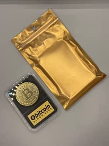 Bitcoin Coin in Collector's Edition Case: Limited Edition Physical Gold Coin with Crypto Coin Display Case | Cryptocurrency Coin with Realistic Details | Desk Home Office Idea for HODL Fans