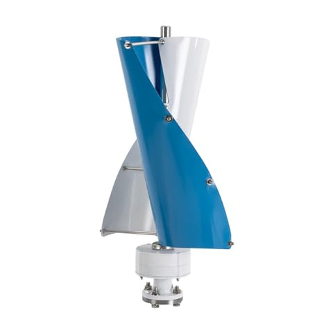 Wind Turbine, 1000W 12V Vertical Axis Wind Turbine Generator Controller Wind Generator Kit Wind Turbine Machine Wind Power Generator Wind Power Tool for Home, Business, Boats, Gazebos (White and Blue)
