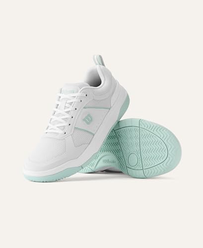 WILSON Pickle Pro Women's Pickleball Shoe - White/Surf Spray, Size 7.5 US