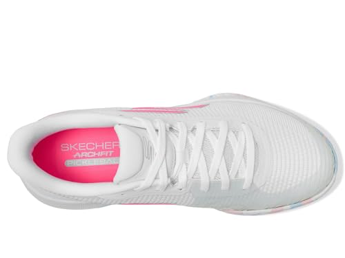 Skechers Women's Pickleball Viper Court Pro 2.0 Sneaker, White/Multi, 8 Medium