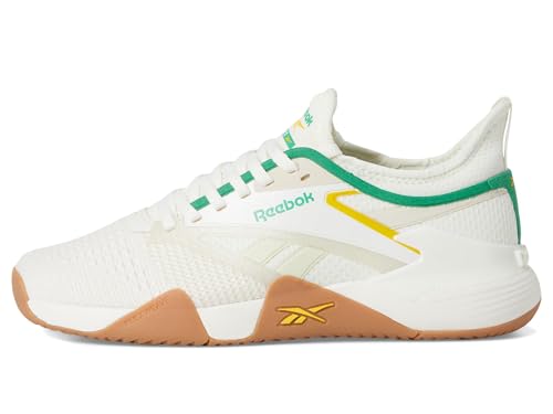 Reebok Women's Nano Court Womens Tennis Shoes, Pickleball Shoes for Women, Chalk/Alabaster/Upgrade Green, Women's Size 7.5