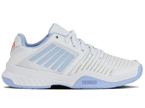 K-Swiss Women's Court Express Tennis Shoe, White/Open Air/Strawberry Ice, 10 M