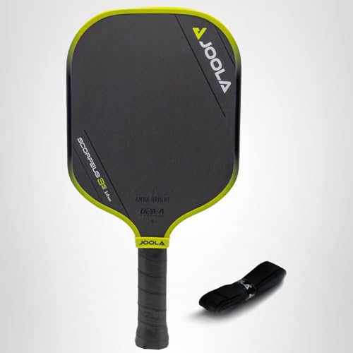 JOOLA Anna Bright Scorpeus 3S 14mm Pickleball Paddle w/Propulsion Core and Charged Carbon Surface Technology. Wide Body Shape w/Larger Sweet Spot. NFC Chip Enabeled and UPA-A Certified